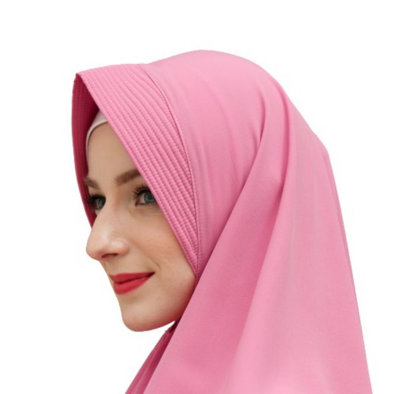 Hijab/jilbab instan jumbo/Khimar pet syar'i/Khimar jumbo XXL/ jilbab pinguin wolfis 75x100