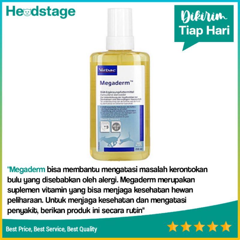 VIRBAC MEGADERM VITAMIN BULU KUCING DAN ANJING REPACK 30 ML