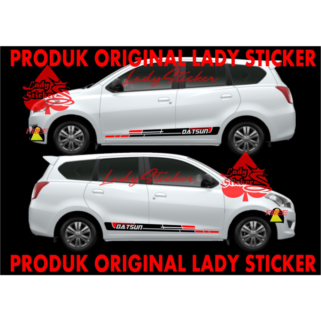 STICKER MOBIL DATSUN GO PLUS STRIPING STICKER MOBIL DATSUN GO PLUS PANCA 3 BARIS TERLARIS