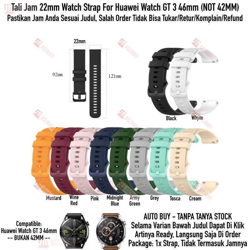 OYE Watch Strap Huawei Watch GT3 GT 3 46mm - Tali Jam 22mm Rubber Silikon