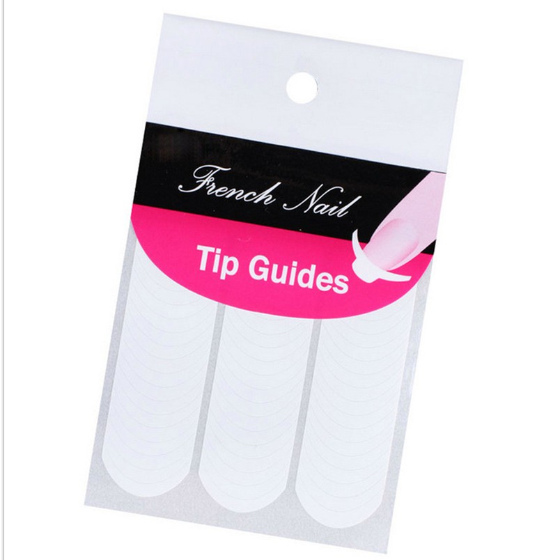 French Nail Tip Guides Ujung Kuku Nail Art Putih