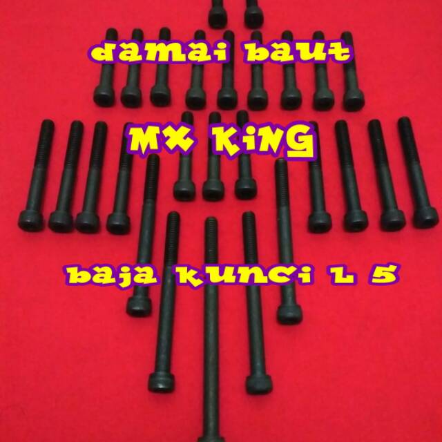 baut l baja block mesin mx king