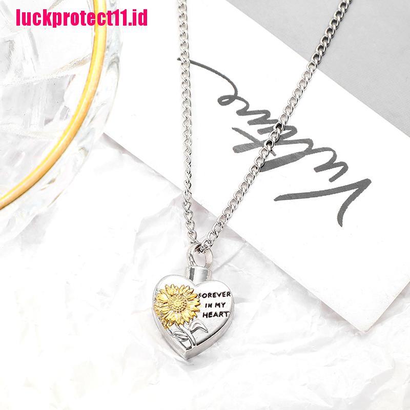 Kalung Rantai Choker Liontin Hati Bunga Matahari Untuk Wanita