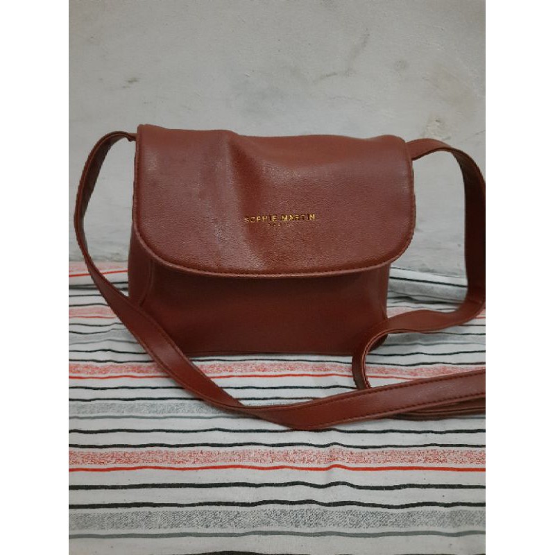 Tas Sling / Selempang Brand Sophie Martin Warna Coklat