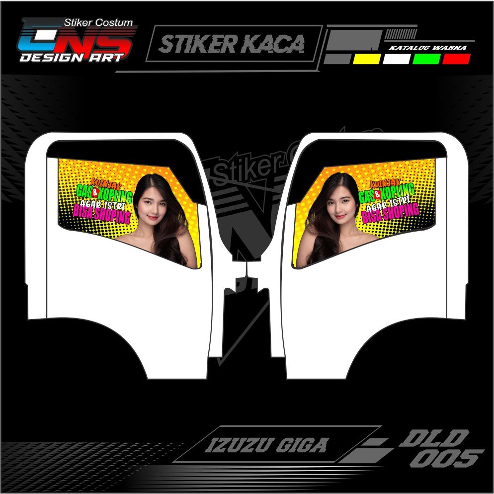 stiker kaca one way stiker kaca truk isuzu giga one way kaca truk isuzu giga sepasang