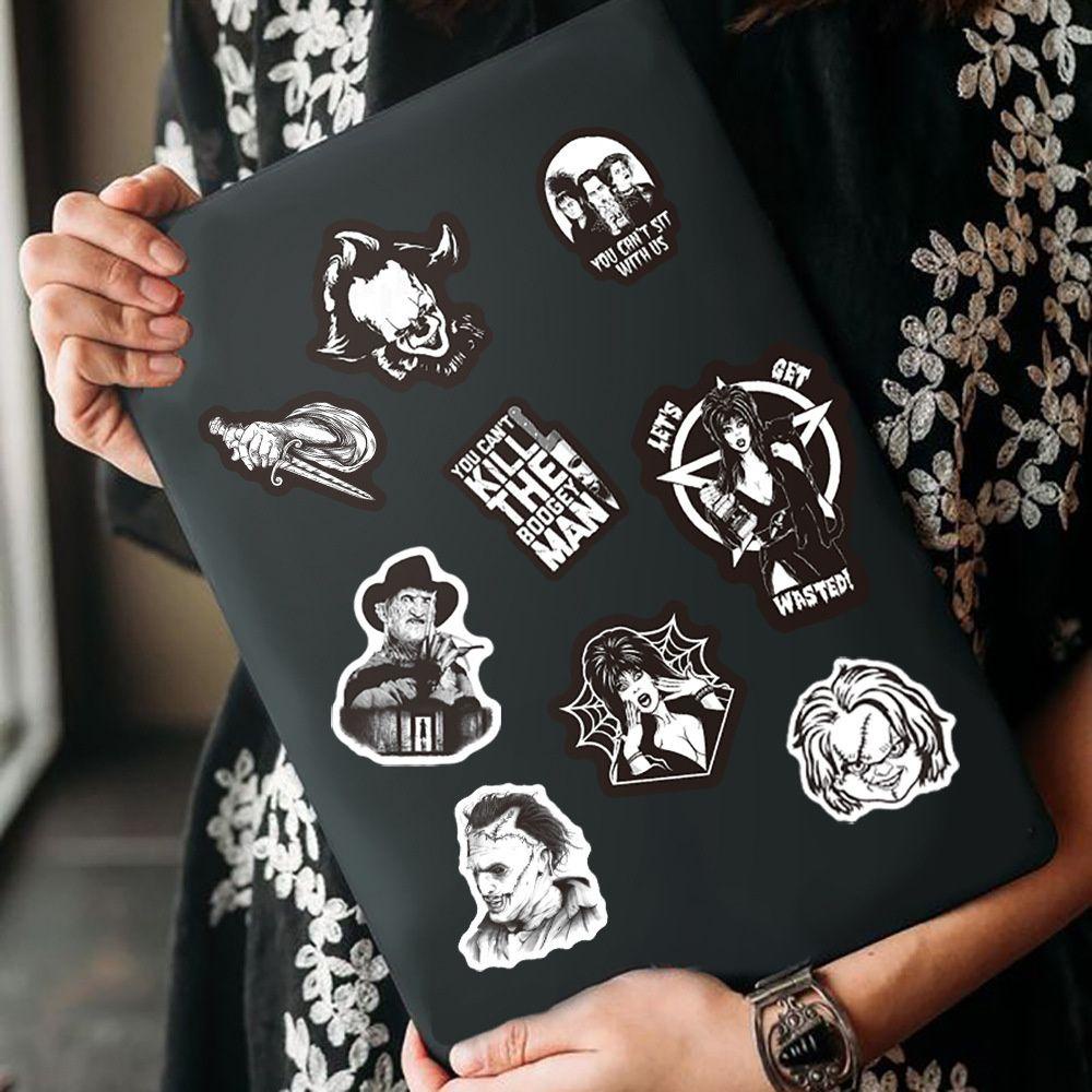 Mxbeauty Horror Film Stiker Notebook Tahan Air Laptop Decals Graffiti Stiker Untuk Mobil Gitar Kartun Stiker