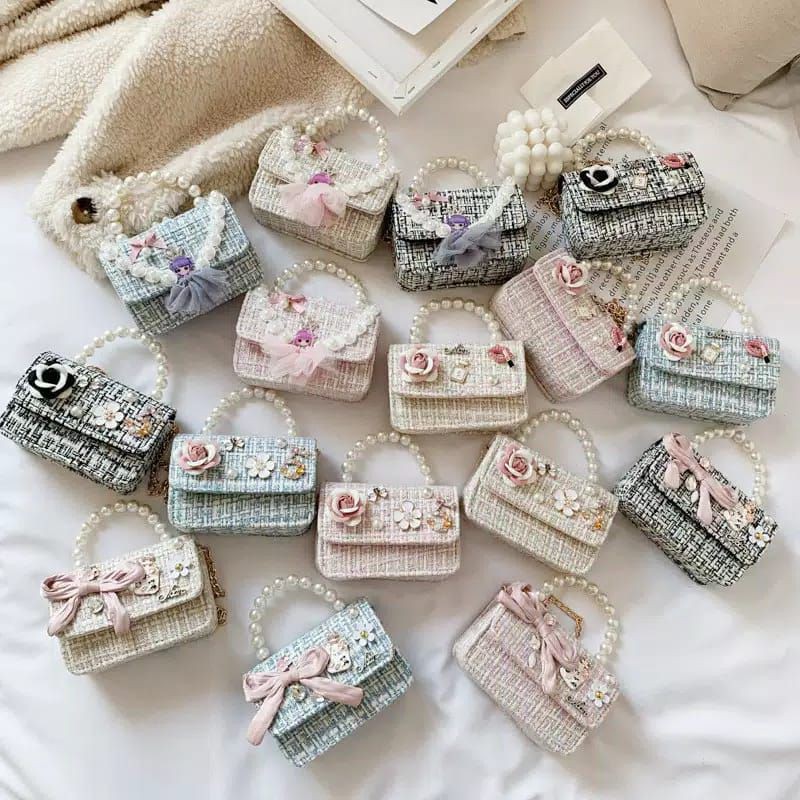Tas princess anak cewek - tas selempang pesta mewah anak perempuan import murah
