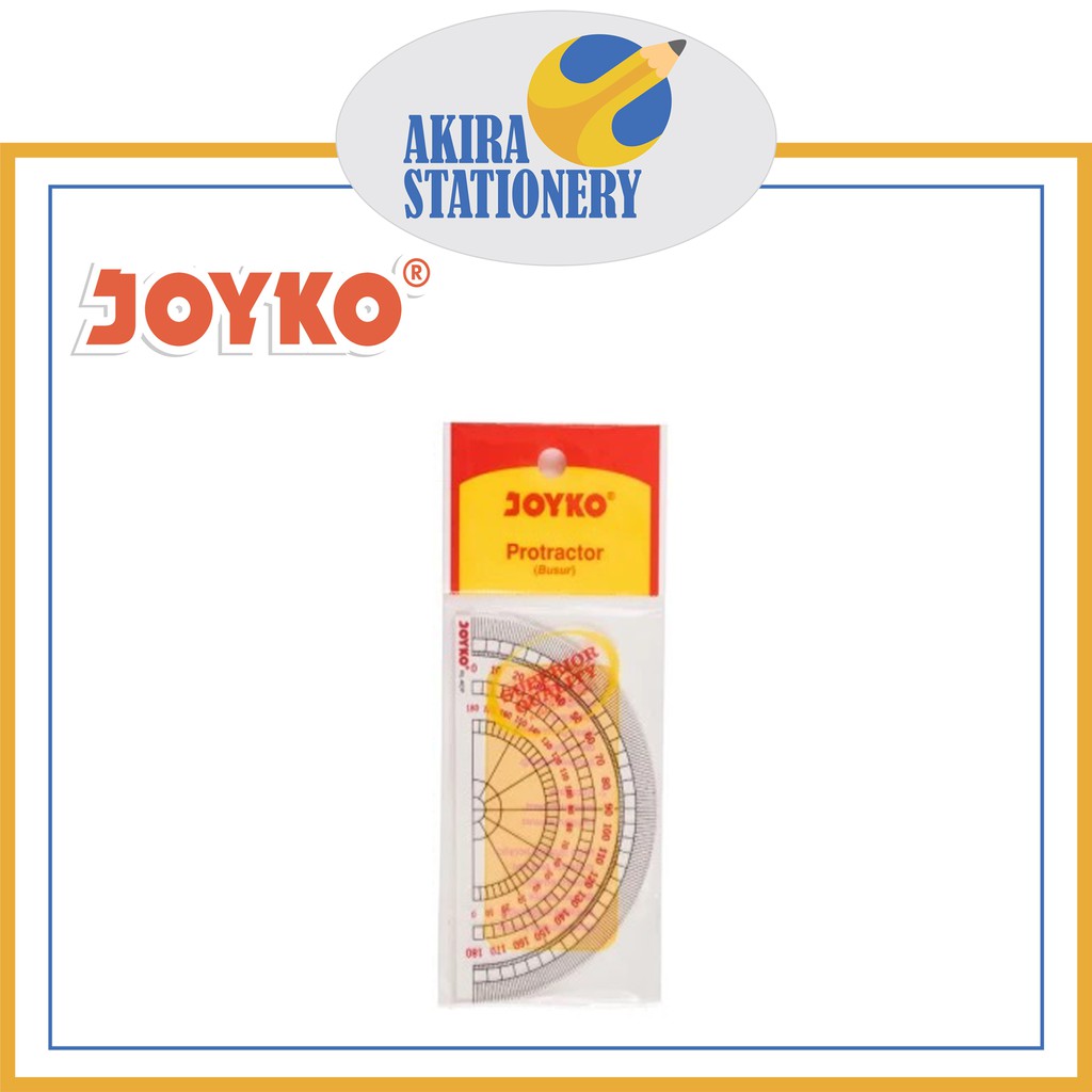 

Penggaris Busur JOYKO RL A CP 180 derajat / Acrylic Ruler RL-A CP 10 cm ( PCS )