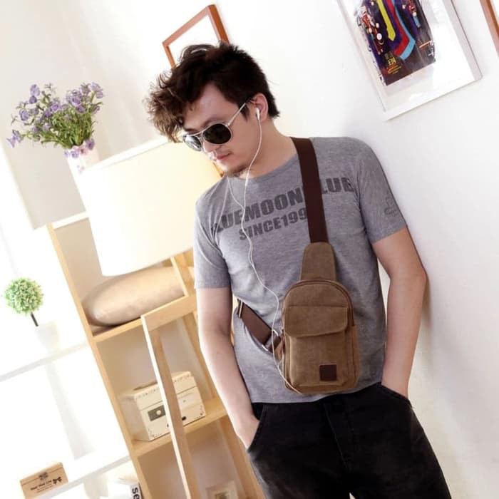 Shoulder Tote Bag Selempang Slempang Import Travel Zuo Lun Duo Ta JM615  - Shouder Sling Bag Cowok -