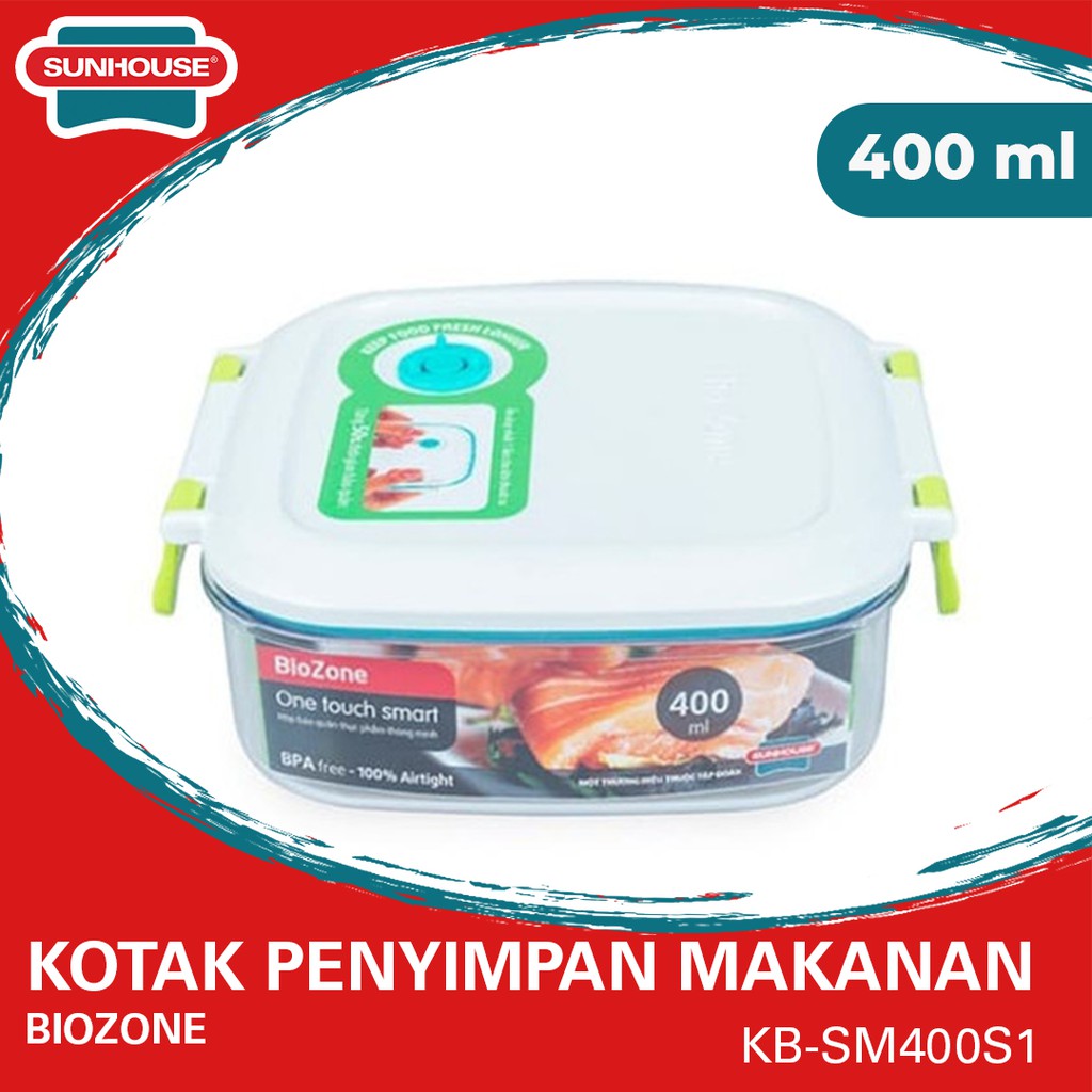 Kotak Penyimpanan Makanan 400 ml Biozone (KB-SM400S1) Sunhouse