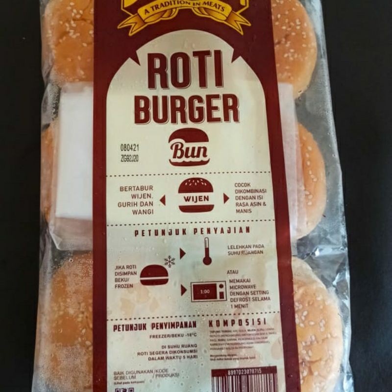 

roti burger Bernadi wijen