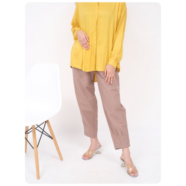 Celana panjang bahan Linen Rami kivit pants venyastore