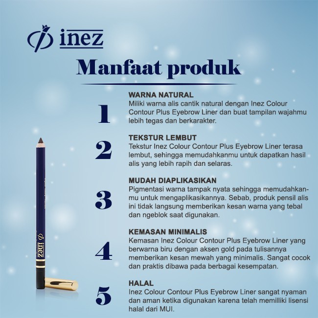 INEZ Colour Contour Plus ccp Eyebrow Pencil alis Liner