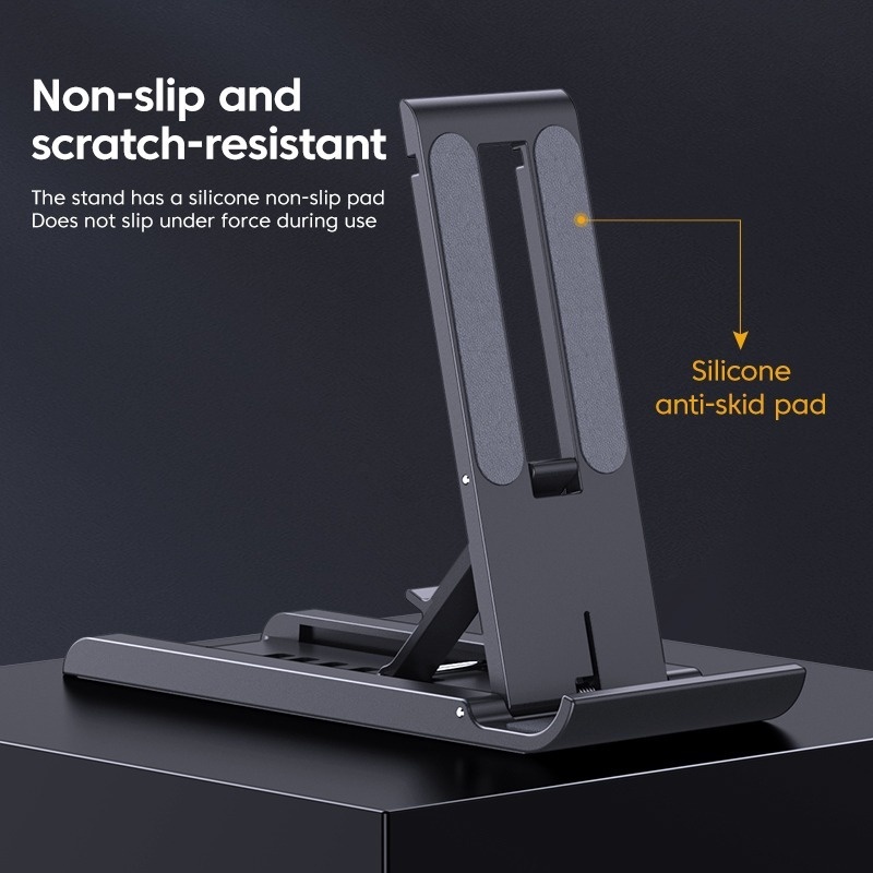 Stand Holder Ponsel Universal Model Lipat Anti Slip Dapat Disesuaikan