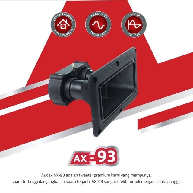 Tweeter Walet Audax AX 93 Tweeter Panggil Walet Double Keramik AX93