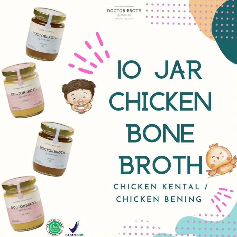 Promo paket 10 jar chicken bonebroth doctorbroth