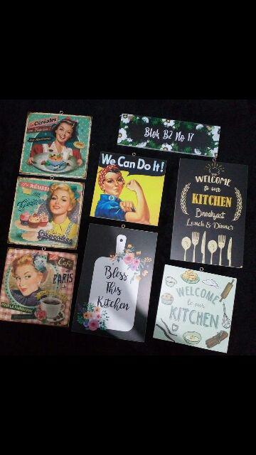 Wooden Projects Hiasan Dinding Vintages Dekorasi Rumah Cake - G6, G10