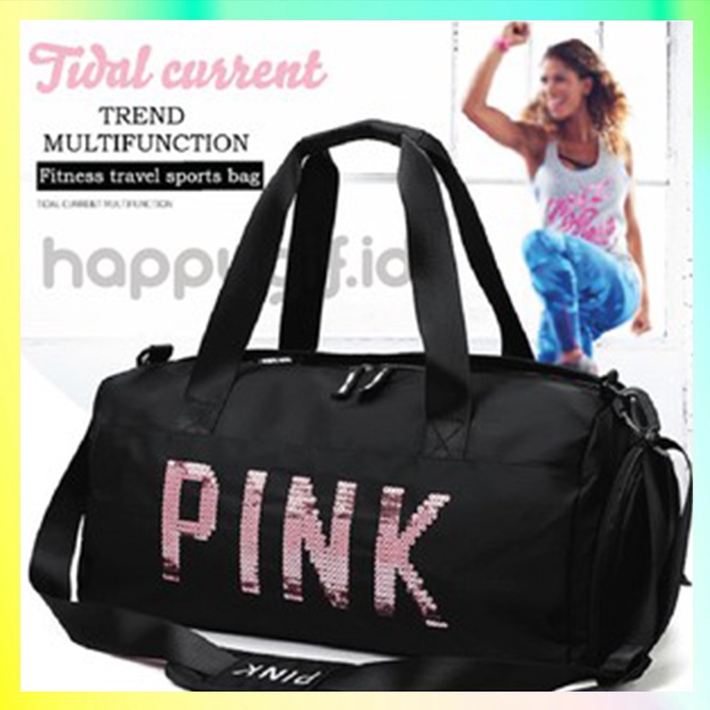 Sport Bag Tas GYM Travel Bag Tas Travel Olahraga Victoria Secret PINK BLACKPINK