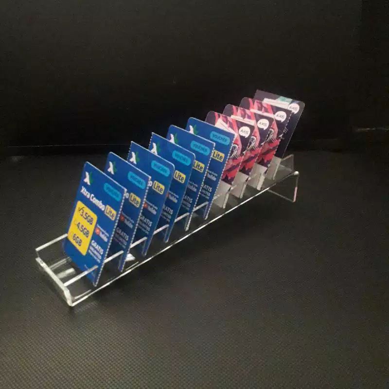 TEMPAT VOUCHER AKRILIK/ TEMPAT KARTU PERDANA