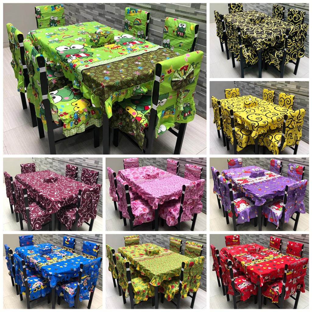 PRINCEHOME SET SARUNG KURSI MAKAN ISI 6