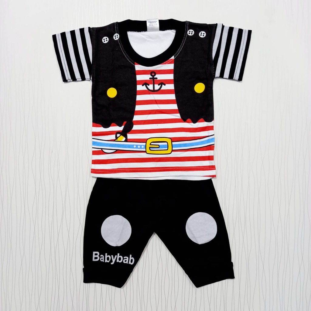 setelan pakaian anak laki laki captain babybab