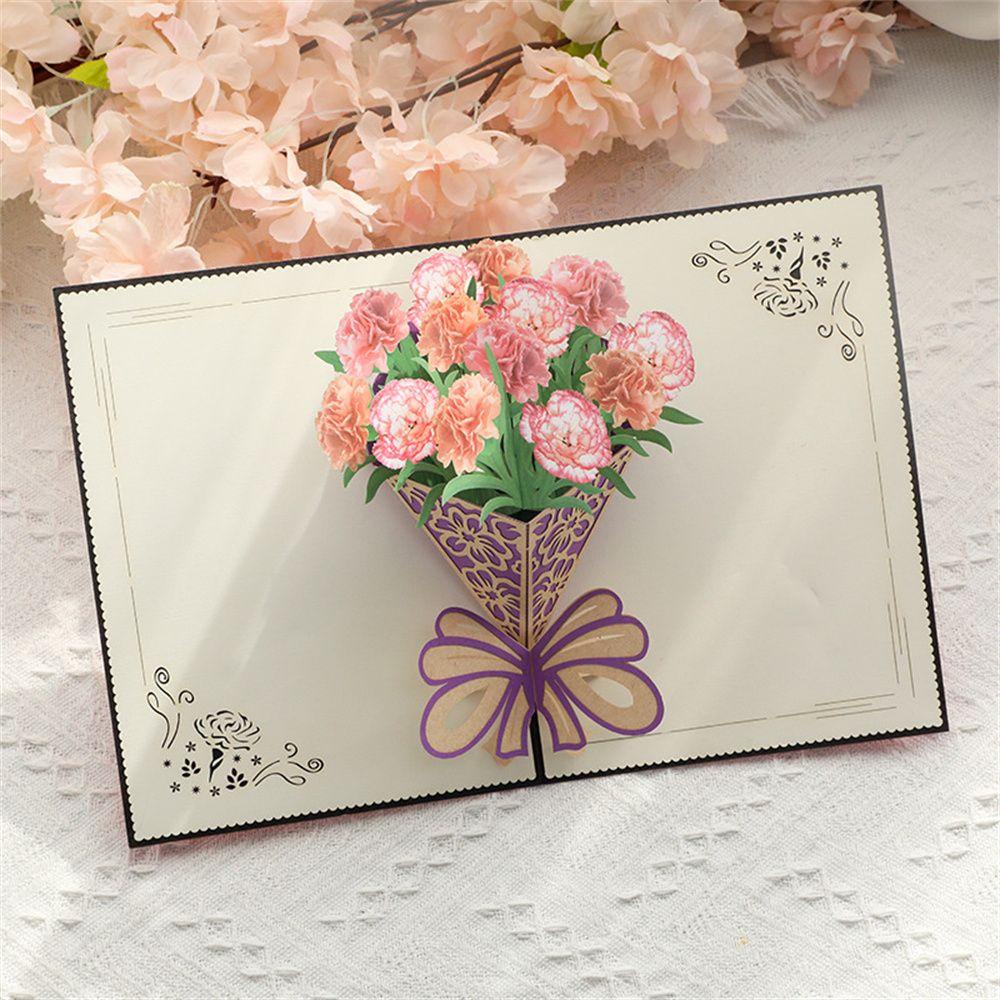 R-flower Mother's Day Greeting Card Kartu Ucapan Kreatif Handmade Gift Berkah Kartu Kecil