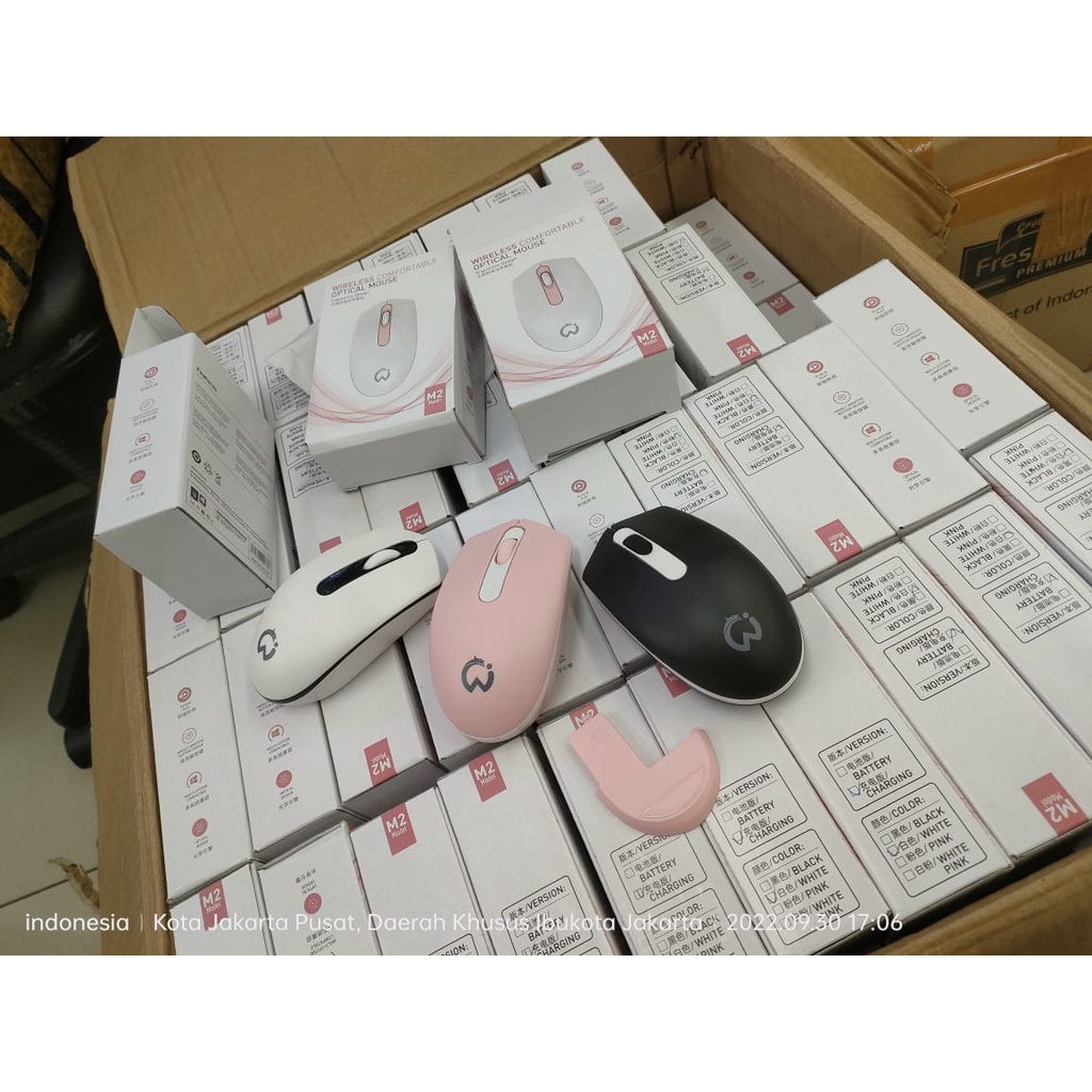 mouse wireles cahrger m2 murah free batrai ricash silent mouse