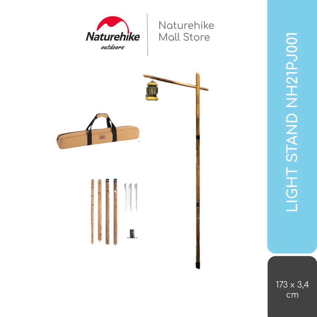 TIANG LAMPU KAYU CAMPING OUTDOOR NATUREHIKE MUXI NH21PJ001