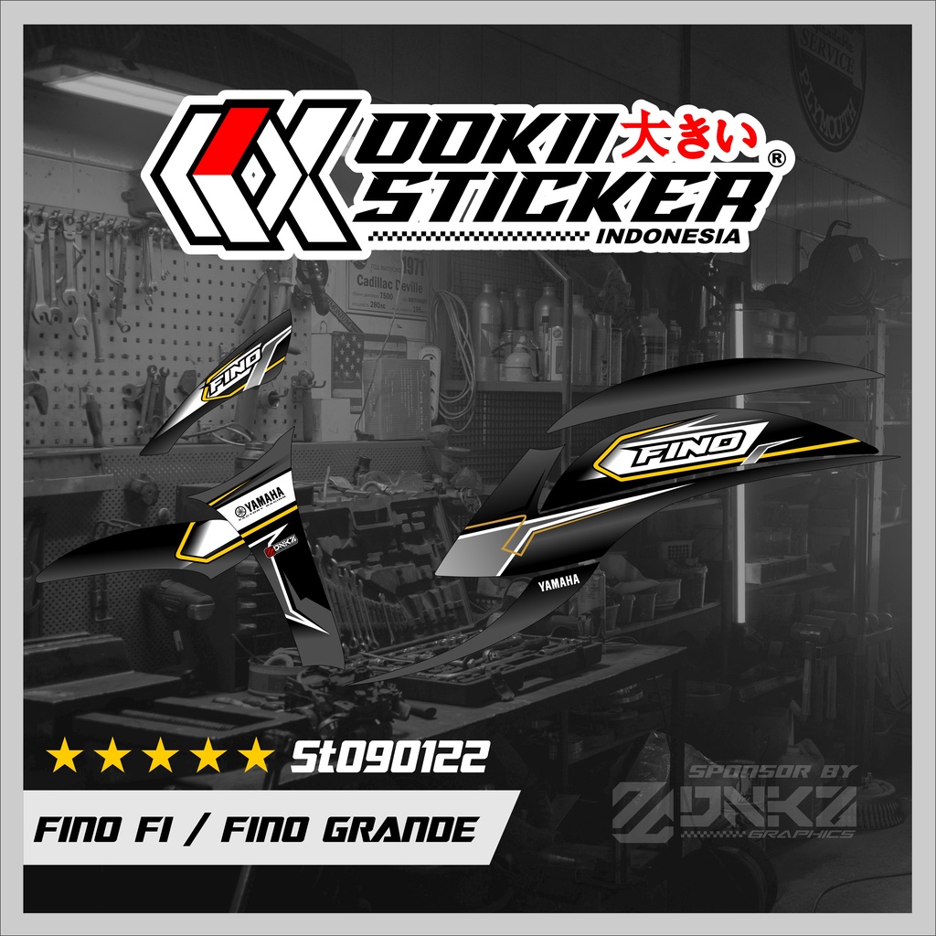 Stiker Fino FI  Grande 125 Decal Striping Fino FI  Grande 125 Premium ST090122 OOKII