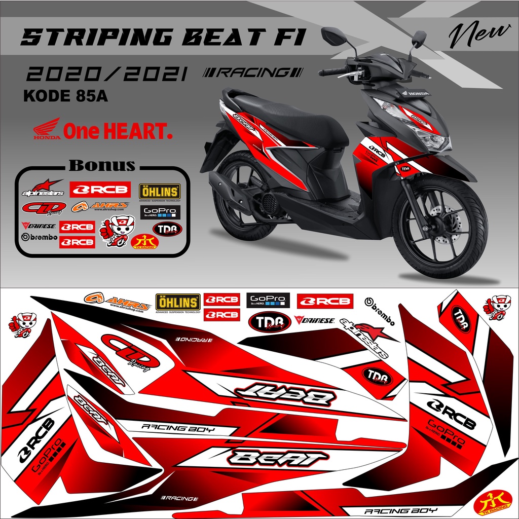 Stiker Variasi Beat New Striping Beat kode 85