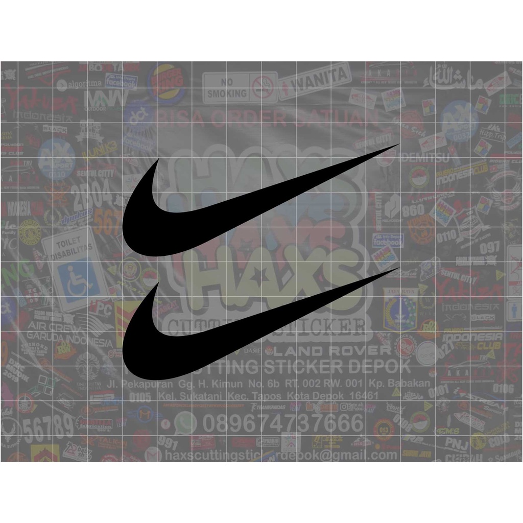 Cutting Sticker Logo Nike Ukuran Panjang 8 Cm Untuk Mobil Motor