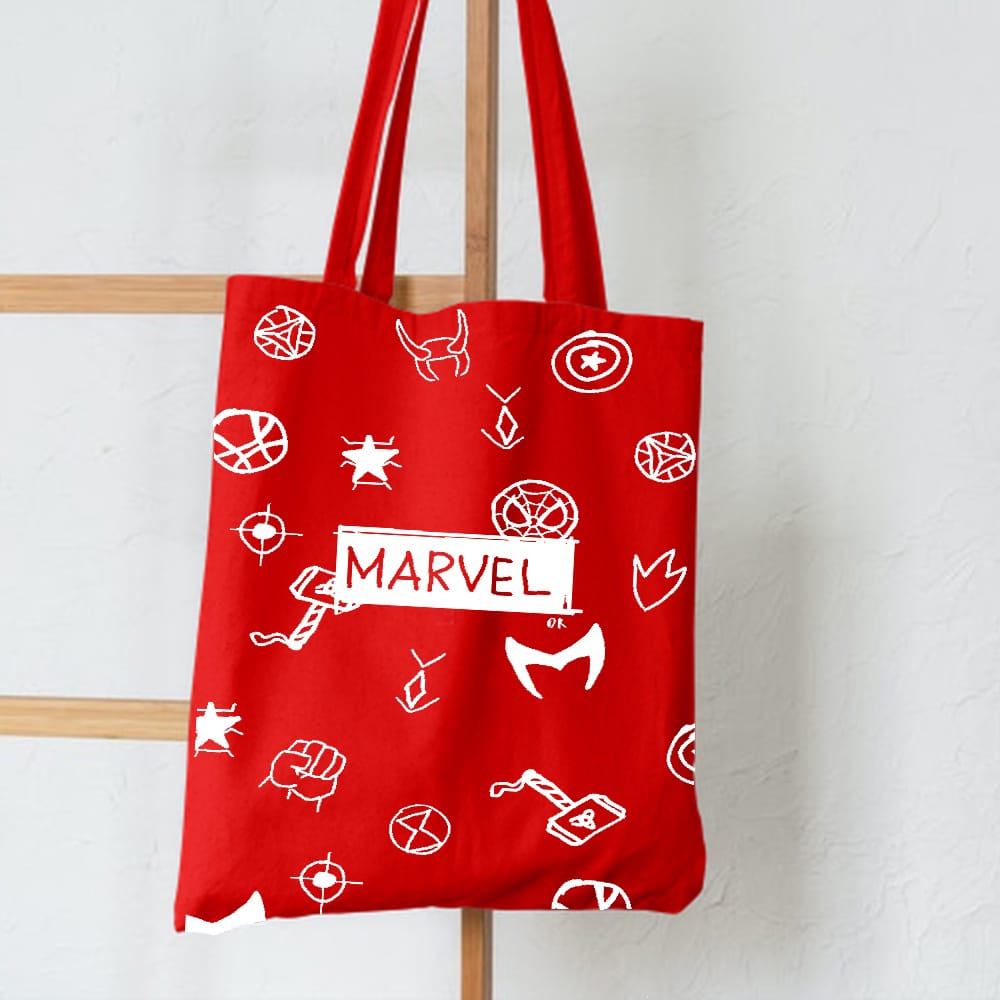 FLASH SALE 10.10 - TOTEBAG MOTIF MARVEL MOVIE | TOTEBAG UKURAN LAPTOP | TOTEBAG ANAK/PRIA/WANITA | TOTEBAG BERBAHAN SEMI KANVAS DINIR | TOTEBAG UK. 33x38 CM | TOTEBAG MERAH | HITAM | NAVY | MAROON - EDISI TOTEBAG