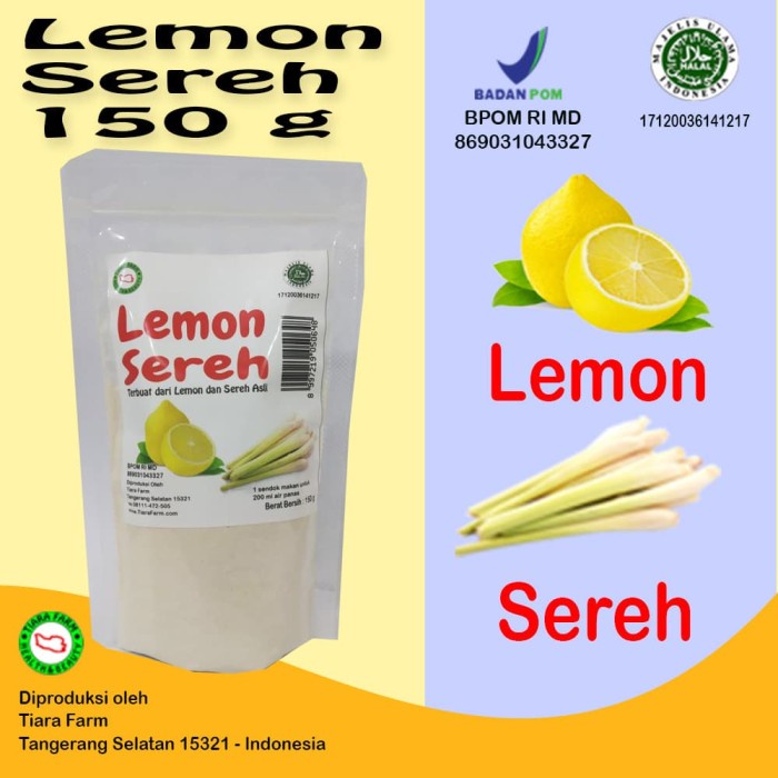 

tradisional-minuman- lemon sereh 150 g - tiara farm -minuman-tradisional.