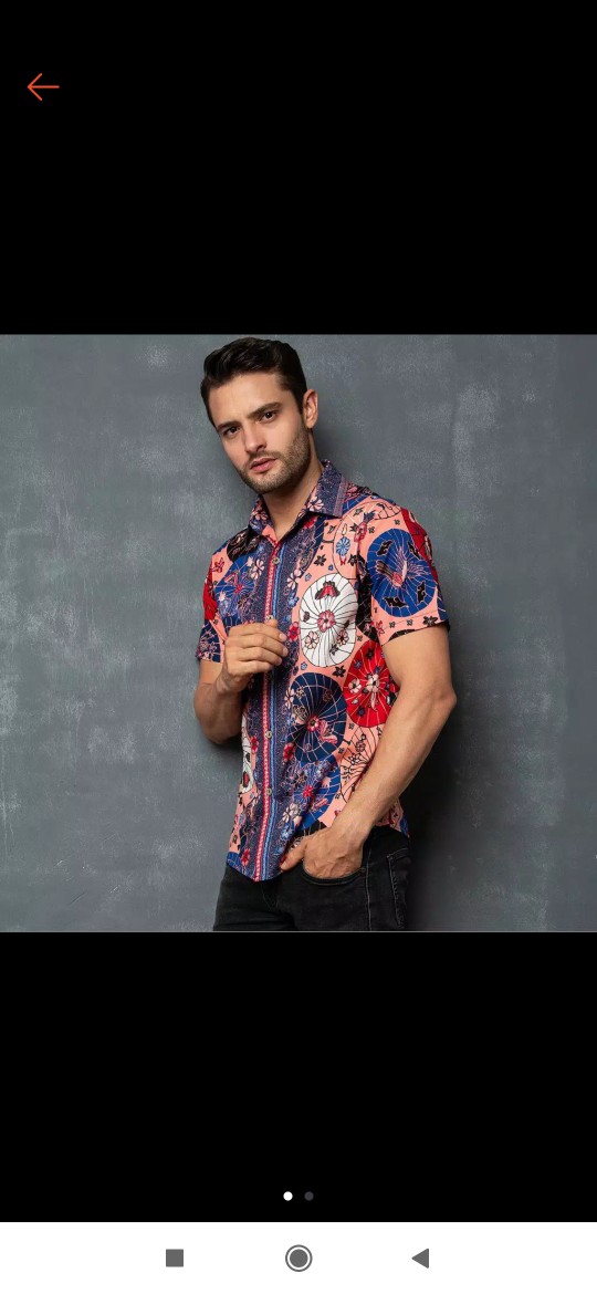 Kemeja 113 Aci# Kemeja Batik Pria Dewasa Edisi Imlek Warna Merah Bahan Katun Stretch