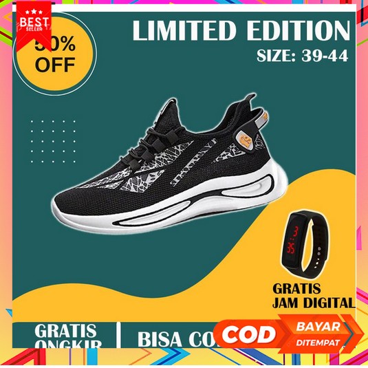 Sepatu Sneaker Pria Kasual - Sepatu Kets Pria Light Elves Shoes Sm-33  Sepatu Sneakers Pria Import