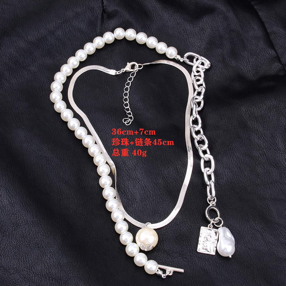 Needway Multilayer Kalung Mutiara Untuk Wanita Potret Warna Emas Perak Rantai Leher Butterfly Necklace