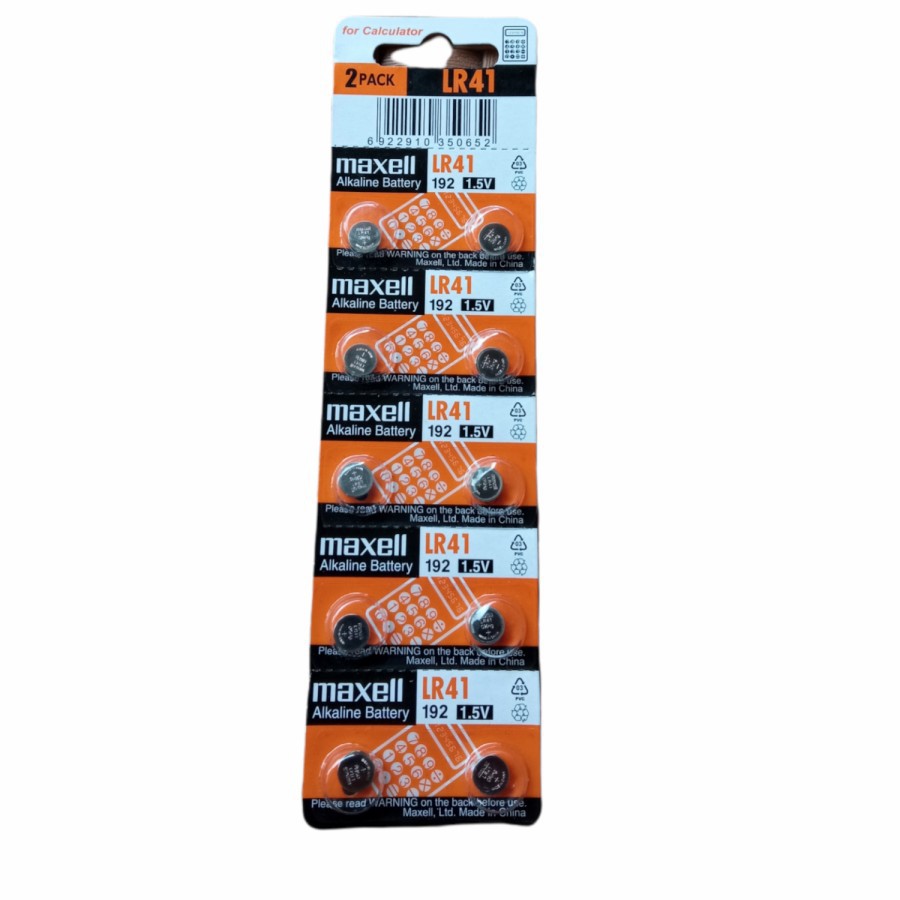 BATERAI / BATTERY MAXELL ALKALINE LR41 192 ORIGINAL