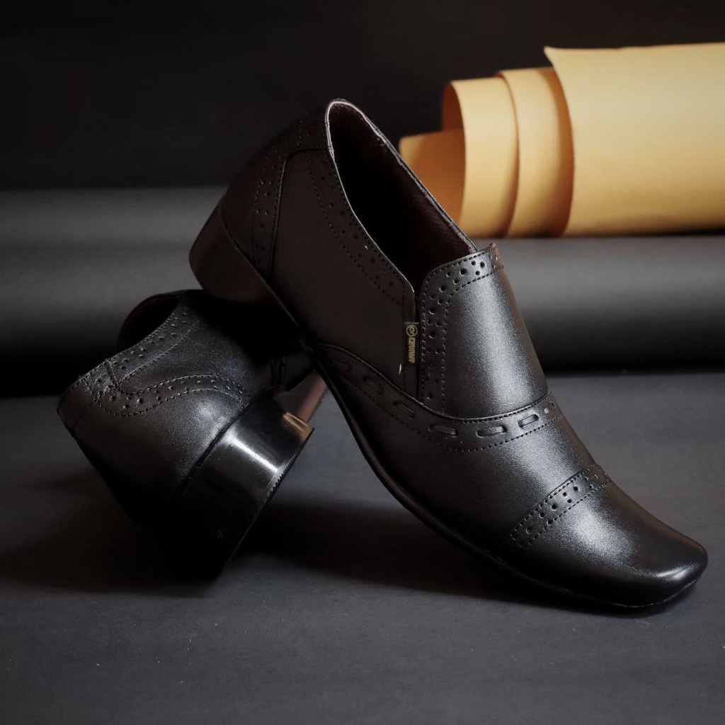 SepatuFormal Pantofel pria Resmi Formal Hitam Coklat Kuliah Kondangan Kerja PNS Guru slip on pria