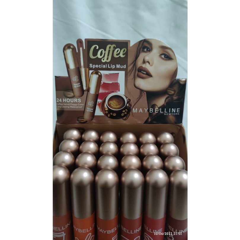 6 pcs-Lipgloss/ LIPCREAM Coffee Special Lip Mud Maybelline 806602A