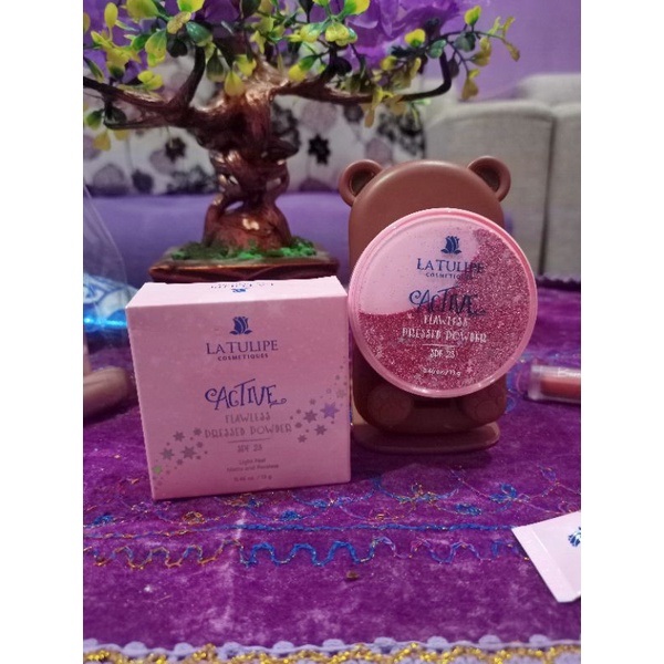 LA TULIPE ACTIVE FLAWLESS PRESSED POWDER SPF 23 / BEDAK PADAT LATULIPE BEDAK PADAT MATTE SAMARKAN PO
