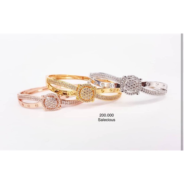 Gelang cartier silang mata perhiasan Lapis emas luxury dengan zircon italy asli