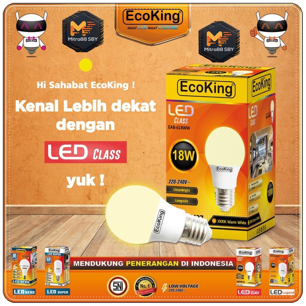 Mitra88sby lampu led bulb bohlam class ecoking