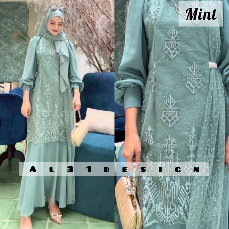 MAUDY DRESS TILLE PREMIUM/ DRESS TULLE / DRESS DUYUNG / TILE MAXI / BRUKAT MAXI / MERMAID DRESS BRUK