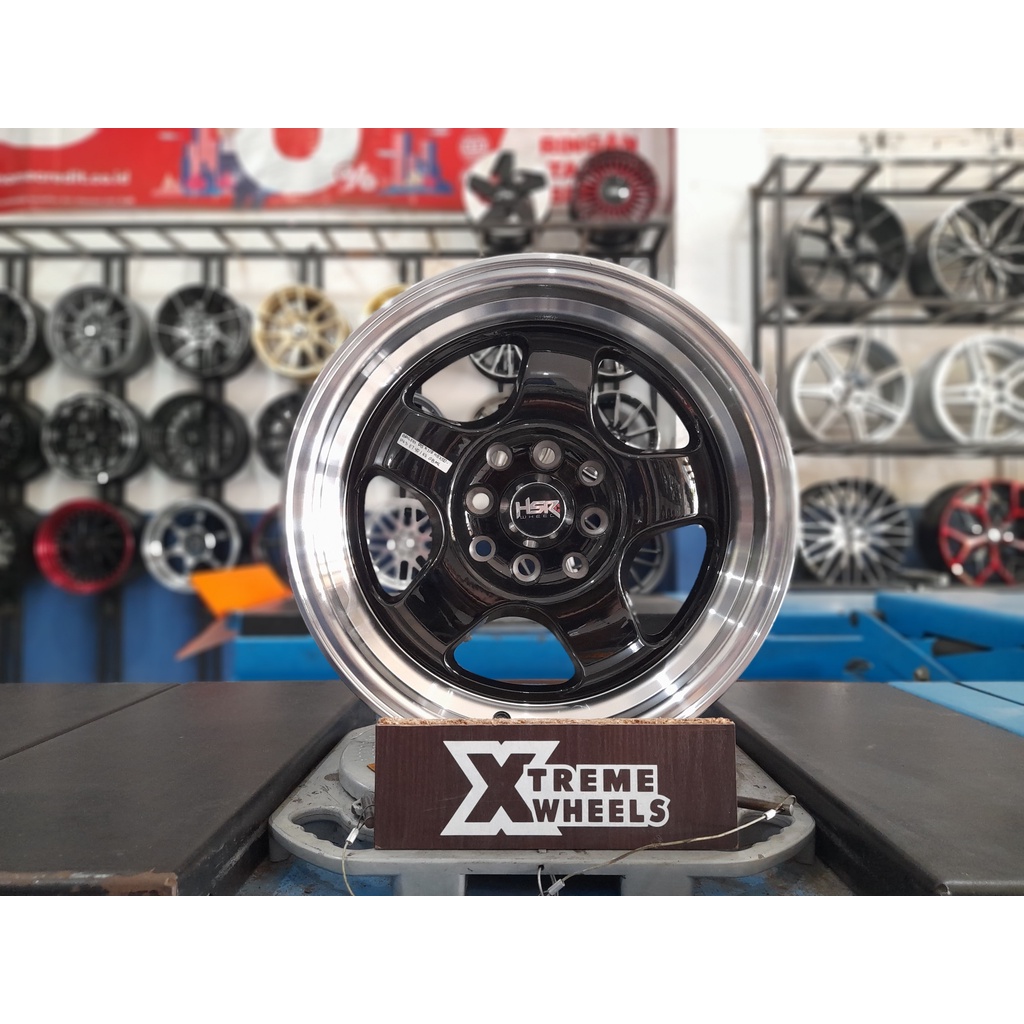 velg racing murah model celong HSR type BRISKET lebar 7/8 ET40/33 brio jazz yaris agya ayla sigra ca