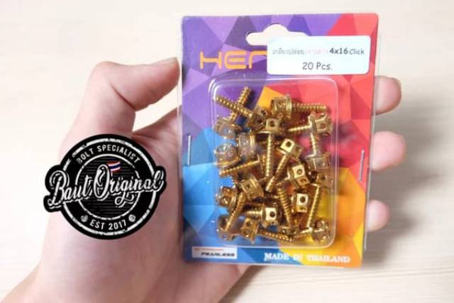 baut probolt body honda 4x16 flower gold original heng scoopy beat vario pcx 20 pcs