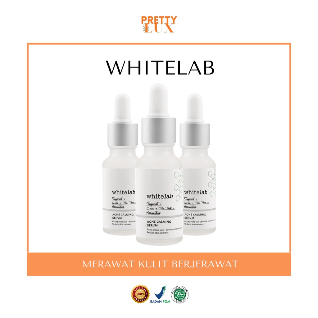 Jual WHITELAB ACNE CALMING SERUM (20ml)/SERUM KULIT BERJERAWAT (ORIGINAL 100) Shopee Indonesia