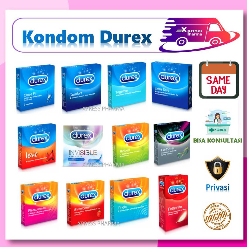 Xpress Sameday Privasi Kondom Durex Isi 3 12 Durek Shopee Indonesia 