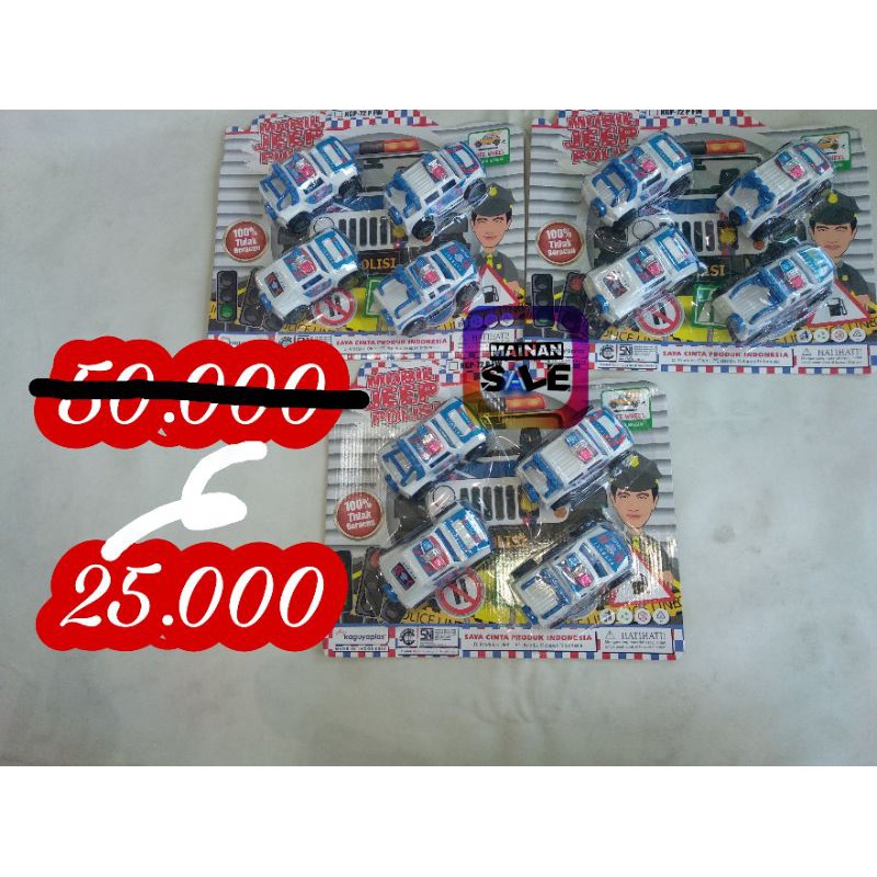mainan mobil jeep polisi