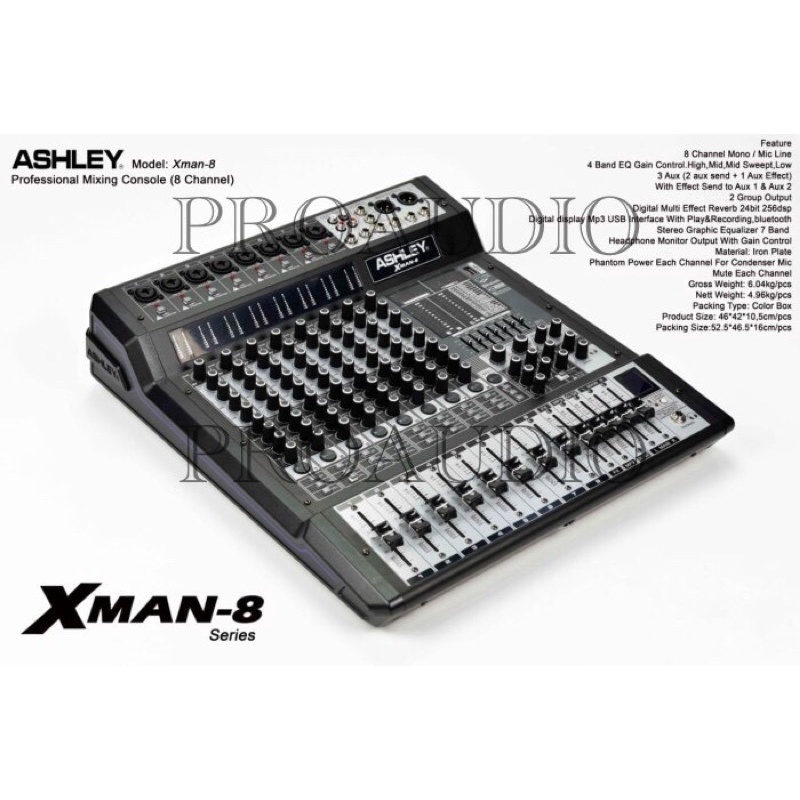 mixer ashley xman 8 channel original