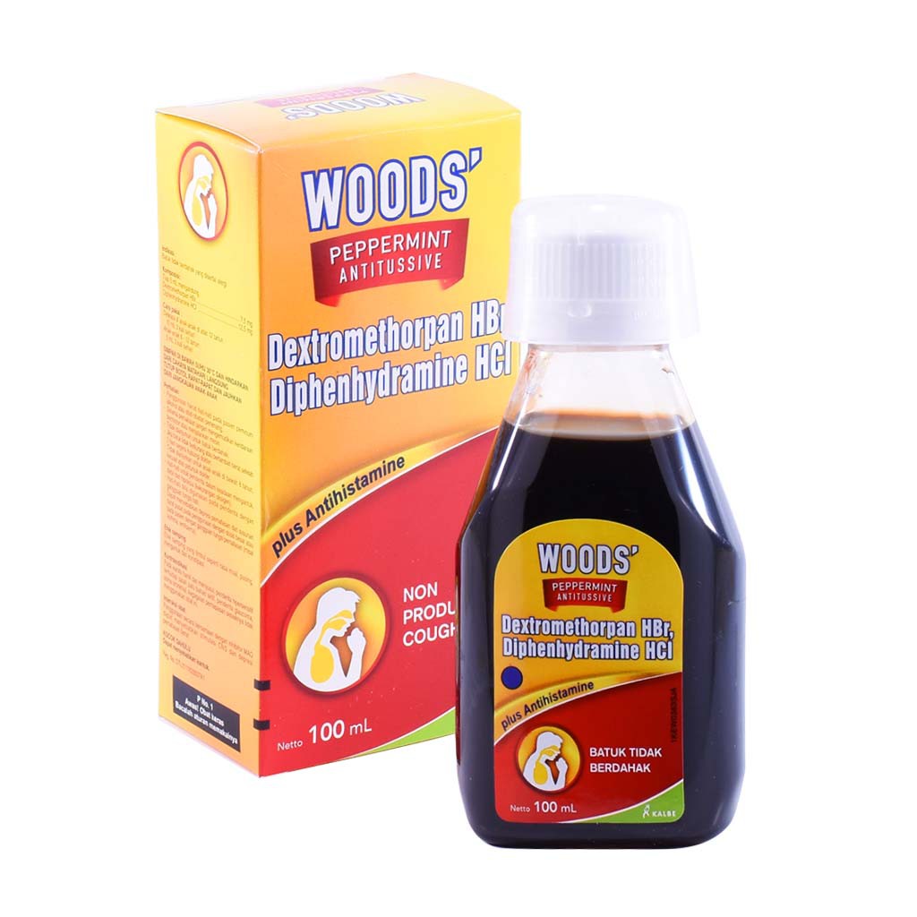 Jual WOODS ANTITUSIVE OBAT BATUK TIDAK BERDAHAK WOODS (WOODS MERAH) ISI